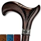 Bastão de caminhada Asterom Walnut 84 cm, ergonômico feito à mão