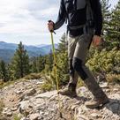Bastão de Caminhada Atividades Trekking Hiking Trilha AntiShock Ajustável Alumínio com Alça Ponta Reduzir Impacto