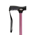 Bastão de caminhada Carex Soft Grip em altura ajustável rosa