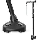 Bastão de caminhada HEALTHBAZAAR Autoportante Ajustável TRIGRIP