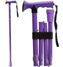 Bastão de caminhada HealthSmart Folding Soft Comfort Grip Lavender Bastão de caminhada HealthSmart Folding Soft Comfort Grip Lavender