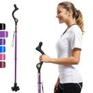 Bastão de caminhada Honmido dobrável para homens e mulheres, idosos, roxo Bastão de caminhada Honmido dobrável para homens e mulheres, idosos, roxo