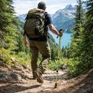 Bastão De Caminhada Trekking Alumínio Anti Shock Ajustável Para Trilha Guepardo Amarelo