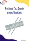 Bastão de cola quente grosso c/10 unid. - Rhamos & Brito - cola adesiva, artesanato (9992573)