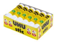 Bastão de cola STAEDTLER UHU, pacote com 12, branco, 21 g, não tóxico Bastão de cola STAEDTLER UHU, pacote com 12, branco, 21 g, não tóxico