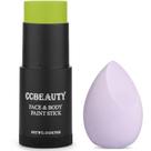Bastão de pintura facial CCBeauty Ogre Green com esponja de Halloween
