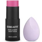 Bastão de pintura facial CCBeauty rosa não tóxico à prova d'água