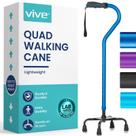 Bastão leve ajustável Quad Cane Vive azul escuro