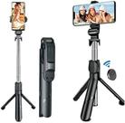 Bastão Pau de selfie Tripé Retrátil Com a Celular, Smartphones Android/IOS (Preto)