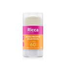 Bastão Protetor Solar Facial Ricca FPS 60 Efeito Matte e Toque Seco 20g