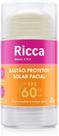 Bastão Protetor Solar Facial Ricca Magic Stick FPS60 Toque Seco 20g