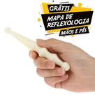 Bastão Resina Reflexologia Massagem Acupuntura Pés Mãos com Mapa - Waphop
