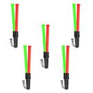 Bastao Sinalizador 2 Cores Kit 5 Unidades Grande Led Lanterna Fluorescente Sinalizaçao Guarda Estacionamento Emergencia Fiscalizaçao