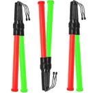 Bastao Sinalizador Grande 2 Cores Kit 3 Unidades Led Lanterna Fluorescente Estacionamento Segurança Sinalizaçao Emergencia Rodovia Estrada
