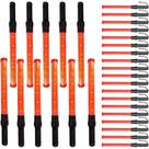 Bastao Sinalizador Grande Fluorescente Kit 30 Uni Luz Led Transito Manobra Engarrafamento Baliza