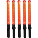Bastao Sinalizador Kit 5 Uni Fluorescente Grande Sinal Transito Baliza Estacionamento Manobra