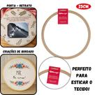 Bastidor de Madeira 25cm Para Bordado Nurge Sem Tarracha Bastidor de Madeira 25cm Para Bordado Nurge Sem Tarracha