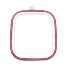 Bastidor Flexível p/Bordado Quadrado Vermelho 180x200mm Bastidor Flexível p/Bordado Quadrado Vermelho 180x200mm