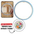 Bastidor Flexível para Bordado Nurge 20cm Azul Bastidor Flexível para Bordado Nurge 20cm Azul
