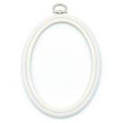 Bastidor Flexível para Bordado Oval Branco - Nurge Bastidor Flexível para Bordado Oval Branco - Nurge