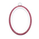 Bastidor Flexível para Bordado Oval Vermelho - 15cm - Nurge