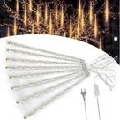 Bastões Chuva de Meteoros 8 Tubos 50cm 288 Leds Branco Quente Bivolt Bastões Chuva de Meteoros 8 Tubos 50cm 288 Leds Branco Quente Bivolt