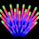 Bastões de Espuma LED Blu7ive Glow - 42 Unidades, 3 Modos de Flash para Festa