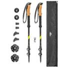 Bastões de trekking Cascade Mountain Tech bastões de fibra de carbono para caminhada ou caminhada com travas de ajuste rápido (conjunto de 2), verdes Bastões de trekking Cascade Mountain Tech bastões de fibra de carbono para caminhada ou caminhada com travas de ajuste rápido (conjunto de 2), verdes