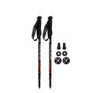 Bastões de trekking Fizan Compact 4 ultraleves 170 g ajustáveis vermelhos