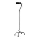 Bastón de Cuatro Puntas Drive Medical con Base Pequeña Cromado Bastón de Cuatro Puntas Drive Medical con Base Pequeña Cromado