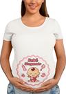 Bata Baby Look Mãe Gestante Chá De Bebe Chegando Divertida Rosa Bebê