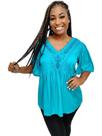 Bata Blusa Indiana Lisa Manga Curta Bordado Renda Plus Size Bata Blusa Indiana Lisa Manga Curta Bordado Renda Plus Size