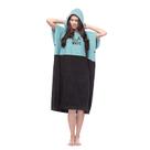 Bata de Cambio y Poncho de Surf Vulken Extra Grande Azul Turquesa para Mujer