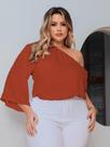 Bata Feminina Plus Size Blusa Com Elástico Ajustável Mula Manca Cropped Soltinha