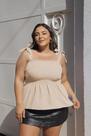 Bata Feminina Soltinha Blusa Plus Size Com Elástico Ajustável Candy Colors Verão 2025