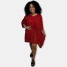 Bata Kaftan Indiana Curta Lisa com Dourado Plus Size