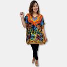 Bata Kaftan Indiana Saída de Praia Estampa Étnica Geométrica Bata Kaftan Indiana Saída de Praia Estampa Étnica Geométrica