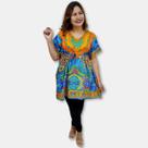 Bata Kaftan Indiana Saída de Praia Estampa Étnica Geométrica