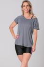 Bata Raglan Dry Oxy Cinza Mescla