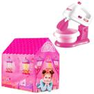 Batedeira Infantil Brinquedo Com Som Luz + Barraca Princesa