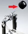 Batedor de Bumbo Tama Dyna-Sync BDY30FB Hard Felt Black Beater compatível com todas as marcas