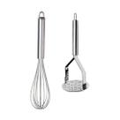 Batedor de Claras Fouet e Amassador Batata Inox Profissional