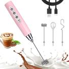 Batedor de leite Nahida Pink Recarregável Elétrico de 3 Velocidades