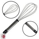Batedor De Ovos Fouet Fuê Clara Bolo Massa Aço Inox 25 Cm