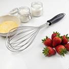 Batedor De Ovos Fuê Fouet Profissional Massa Bolo Molho Receitas Cozinha Clara Tamanho Grande 31cm