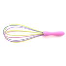 Batedor De Ovos Massas Fouet De Silicone Pink 25cm VNC2550