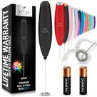 Batedor elétrico portátil Milk Frother Zulay Kitchen preto