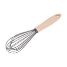 Batedor Manual Fio Silicone C/ Cabo Em Pp Bicolor Cinza e Creme 30cm Weck