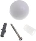 Batedor Para Porta Modelo Bola Branco Bemfixa 9004
