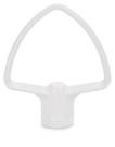 Batedor plano KitchenAid revestido de branco para 3,5 Qt